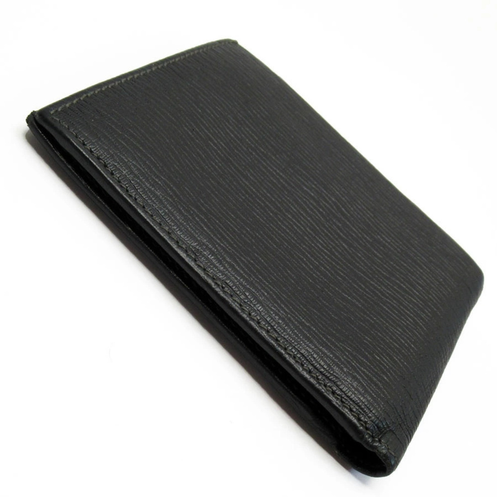 Salvatore Ferragamo black wallet bi leather fold Black